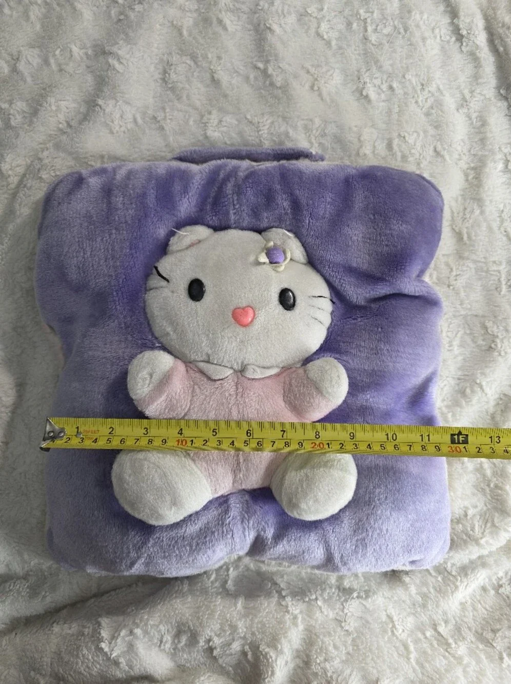 Vintage Hello Kitty Purple Throw Pillow